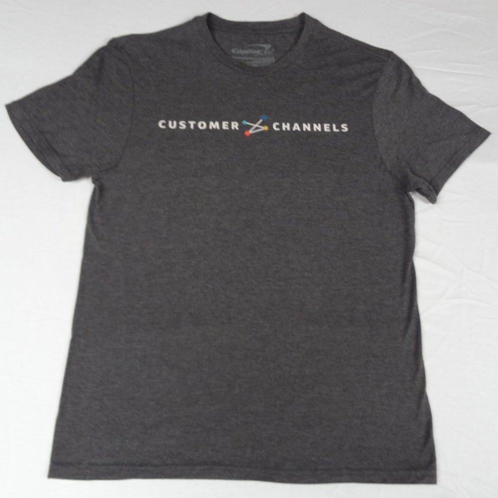 CAPITAL ONE CUSTOMER CHANNELS - GRAY LARGE T-SHIRT H1887
